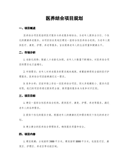 医养结合项目规划