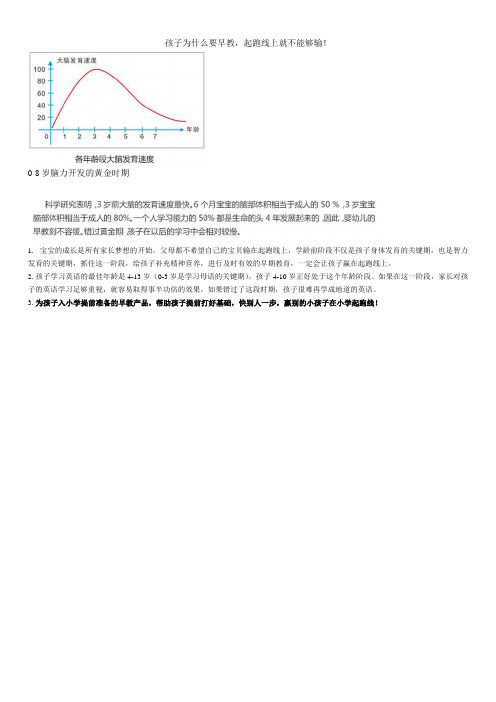 孩子为什么要早教,起跑线上就不能够输!