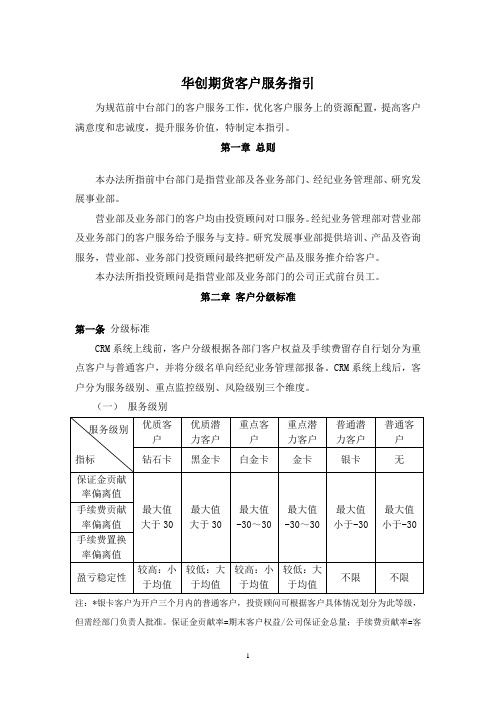 华创期货客户服务指引