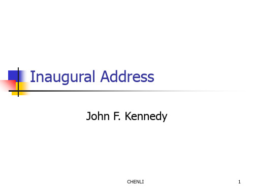 高级英语课件InauguralAddress