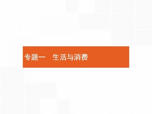 人教版2018高考政治第二轮总复习课件：专题1 生活与消费