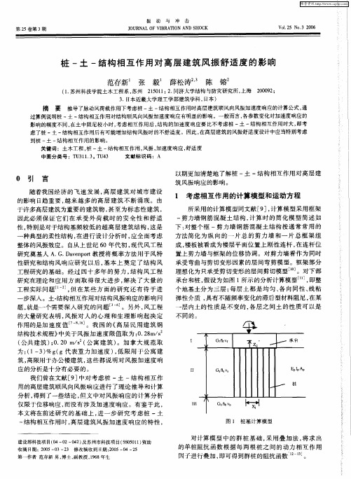 桩-土-结构相互作用对高层建筑风振舒适度的影响