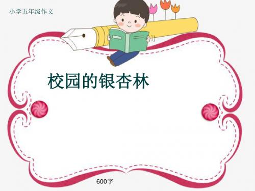 小学五年级作文《校园的银杏林》600字(共6页PPT)