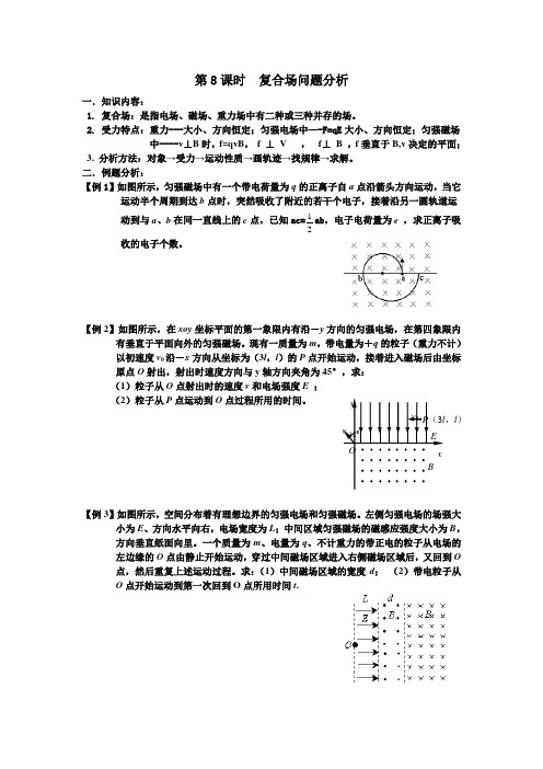 高二物理专题练习-8.-复合场问题分析