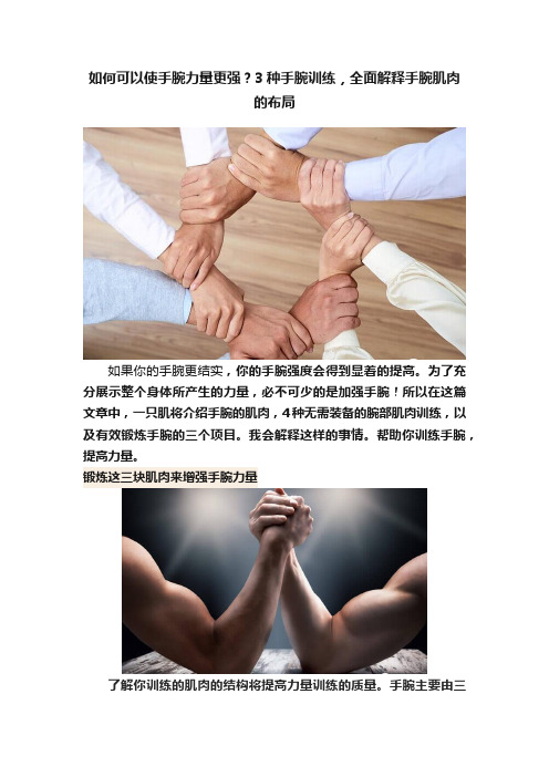 如何可以使手腕力量更强？3种手腕训练，全面解释手腕肌肉的布局