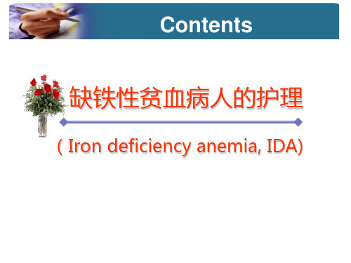 缺铁性贫血病人的护理 完整版