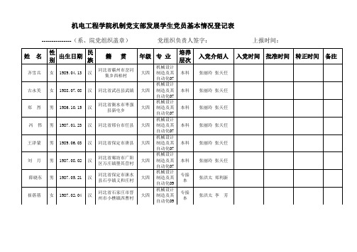 发展党员情况登记表(新)