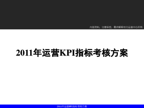 保险公司KPI指标考核分析实例