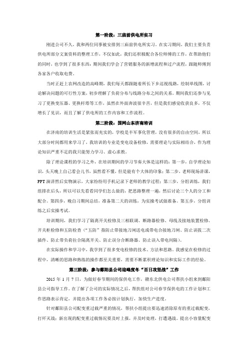 国网实习总结