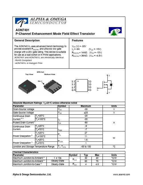 AON7401中文资料