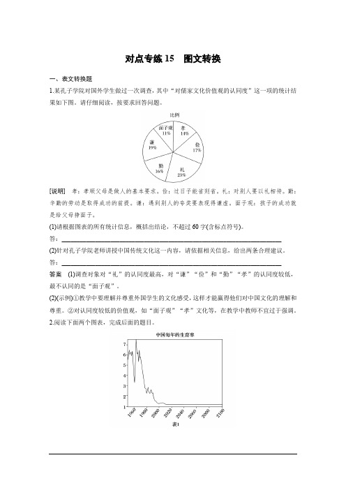 高考二轮复习语文(全国通用) 第六章 语言表达和运用-突出重点强化训练 对点专练15