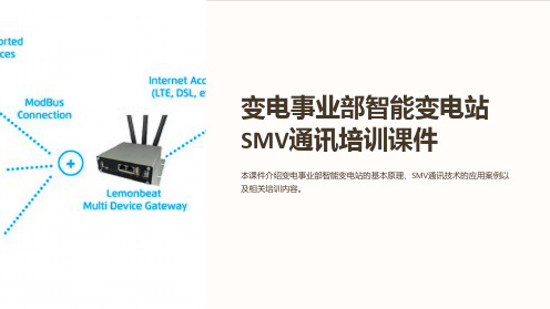 变电事业部智能变电站SMV通讯培训课件