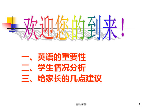 [新版]英语老师家长会课件.ppt