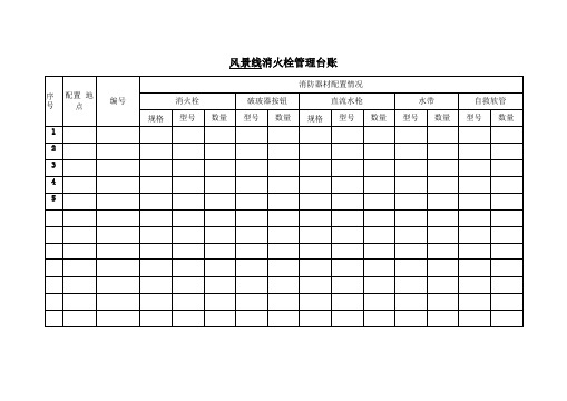 消防器材台账样表