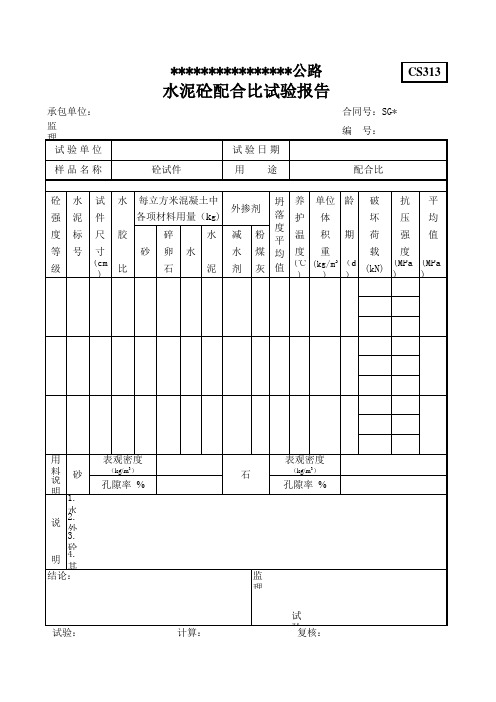 CS313配合比试验报告