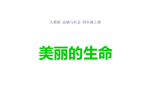 四年级上册品德与社会PPT优秀课件-1.1美丽的生命 ｜人教新课标