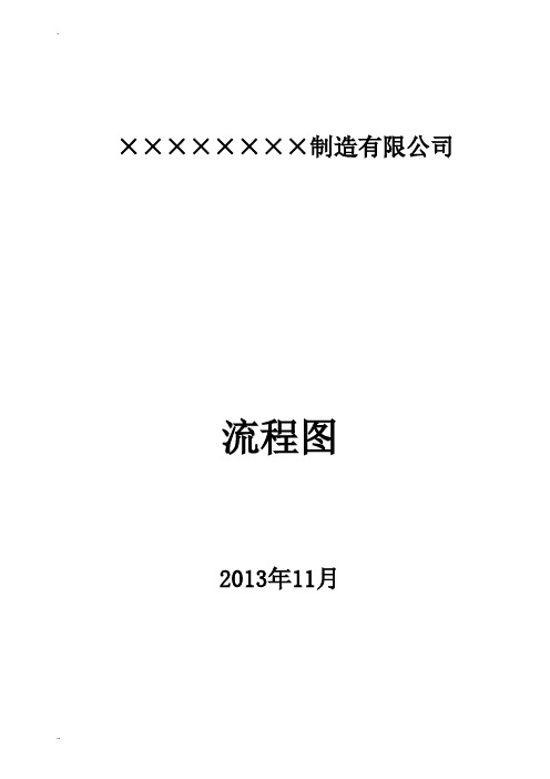 生产制造公司各部门业务流程图汇总汇总