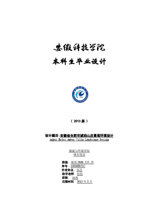 安徽省合肥市琥珀山庄景观情况设计