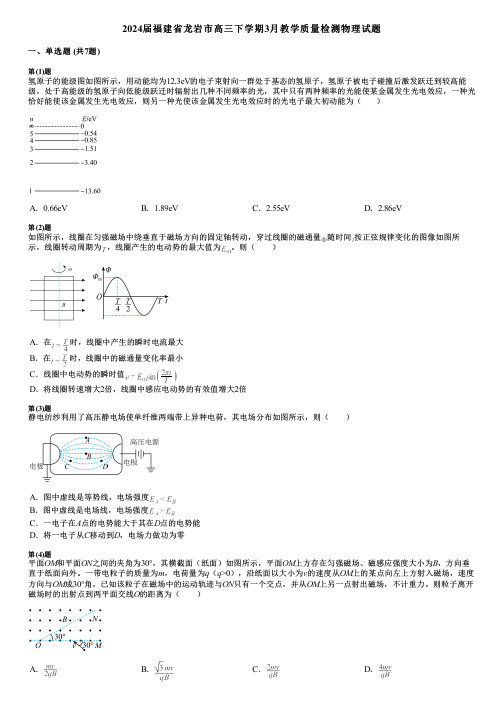 2024届福建省龙岩市高三下学期3月教学质量检测物理试题