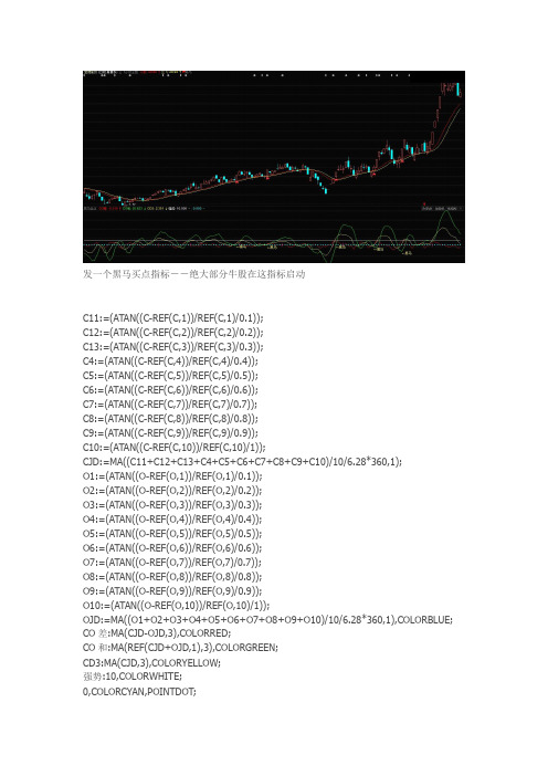 通达信黑马启动副图指标