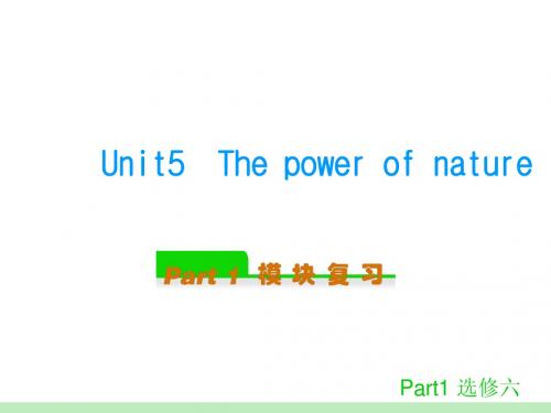 人教新课标英语第一轮模块复习-选修六 Unit 5 The power of nature