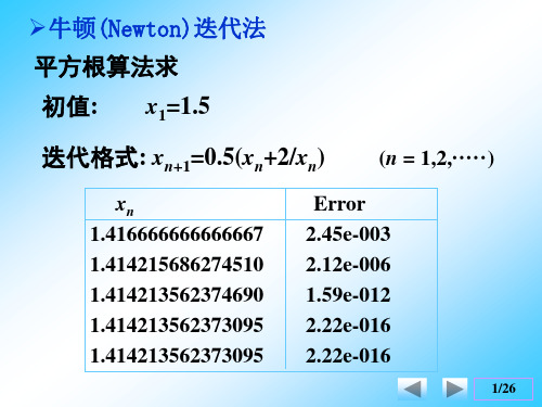 牛顿迭代法