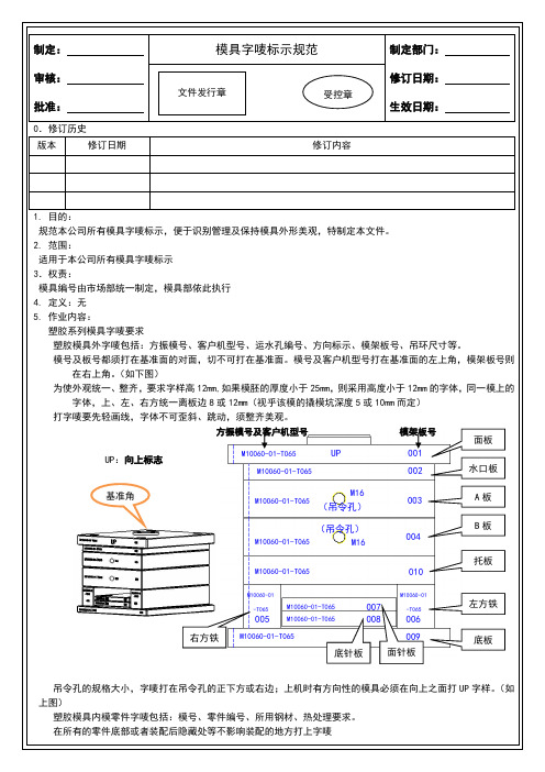 模具字唛标示规范