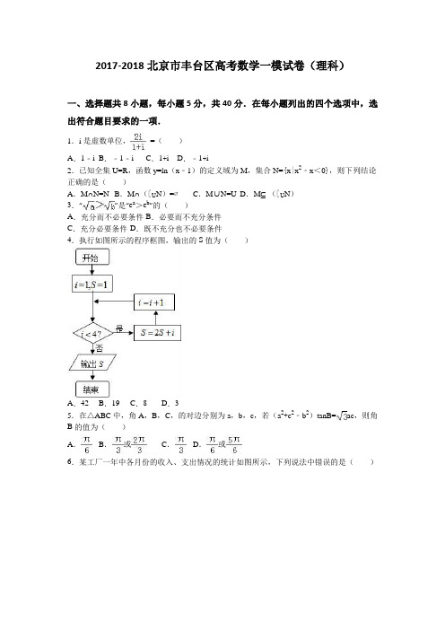 北京市丰台区高考数学一模试卷解析版