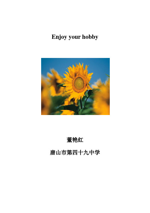 hobby教学设计【范本模板】