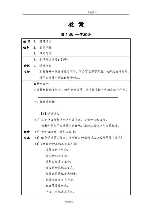 《发展汉语[第二版]初级读写Ⅱ》[全套]教学案