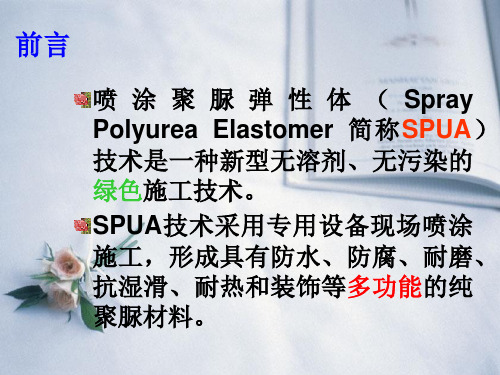 喷涂聚脲弹性体技术与应用全文PPSppt课件