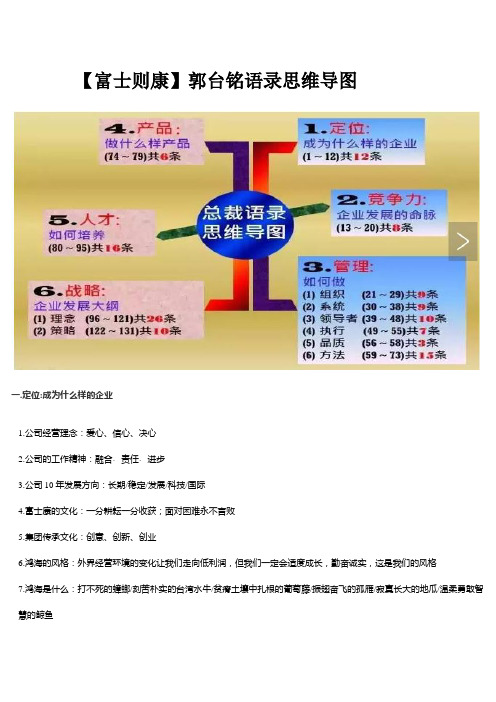 【富士则康】郭台铭语录思维导图