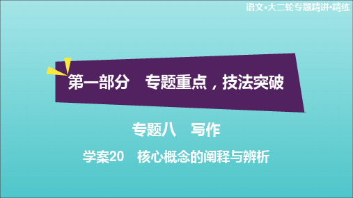 2020高考语文二轮复习专题八写作学案20核心概念的阐释与辨析课件