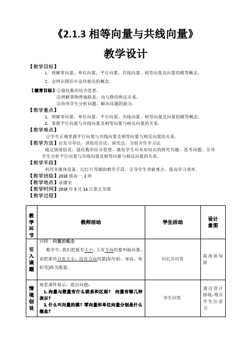 人教A版高中数学必修4《2.1.3 相等向量与共线向量》_117