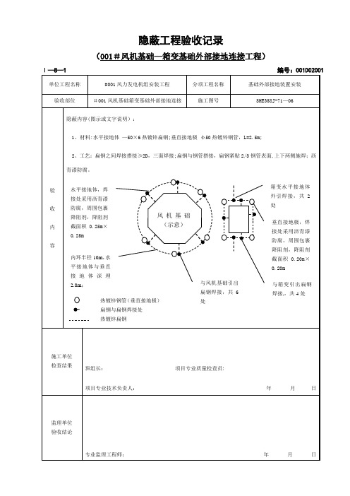 隐蔽工程验收记录(防雷接地)