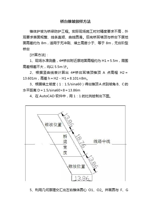 桥台锥坡放样方法