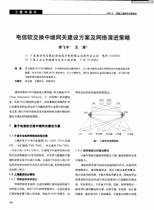 电信软交换中继网关建设方案及网络演进策略