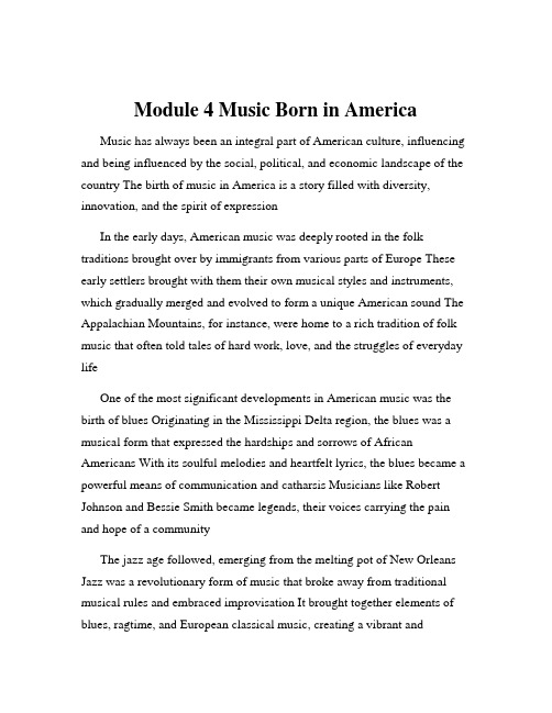 Module 4 Music Born in America