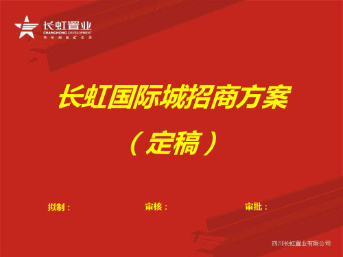 四川长虹国际城招商方案定稿(42页)PPT课件
