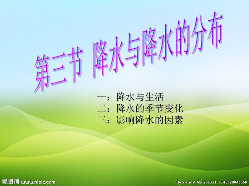 人教版初中地理七年级上册第三章第3节降水的变化与分布 课件(共30张PPT)(优质推荐版)