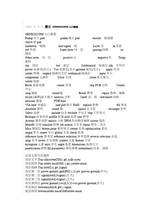 GENESIS2000入门教程