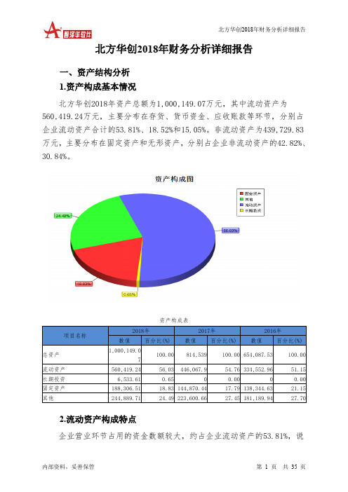 北方华创2018年财务分析详细报告-智泽华