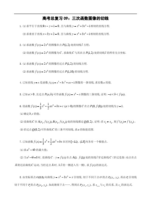 09：三次函数图像的切线