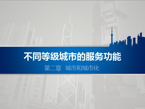 不同等级城市的服务功能  课件 2022-2023学年高一地理人教版(2019)必修2