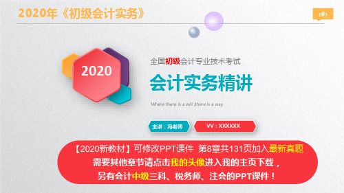 2020初级会计资格《初级会计实务》第八章 政府会计基础(精美课件-加入19真题)