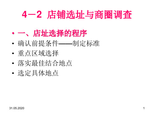 店铺选址及商圈调查分析资料共38页