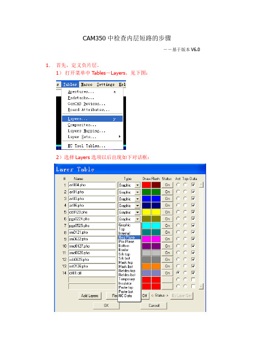 CAM350中检查内层短路的步骤