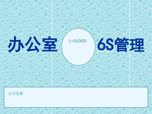 办公室6S管理教程(PPT 37页)