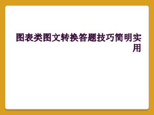 图表类图文转换答题技巧简明实用