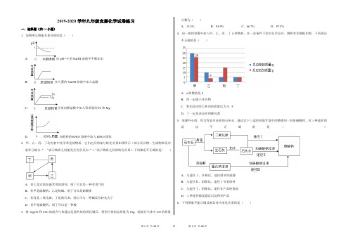 2019-2020学年九年级竞赛化学练习卷